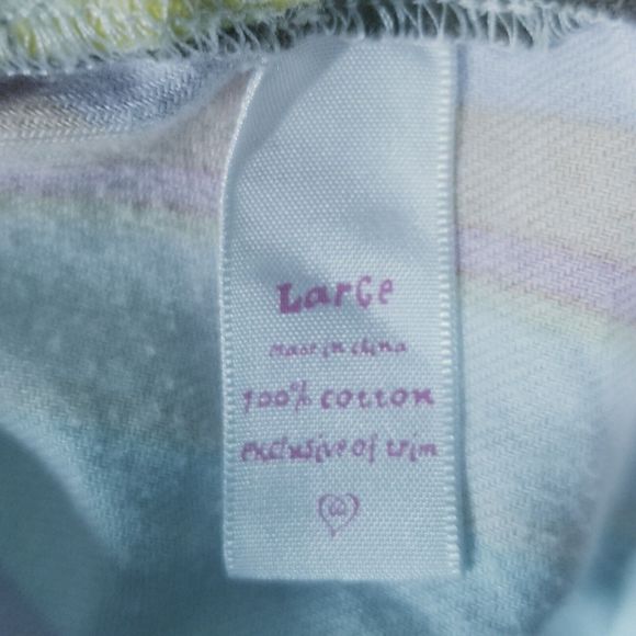 Victorias Secret Pajama Set Womens Large Rainbow Striped Cotton Flannel Y2K Cozy - Picture 8 of 16